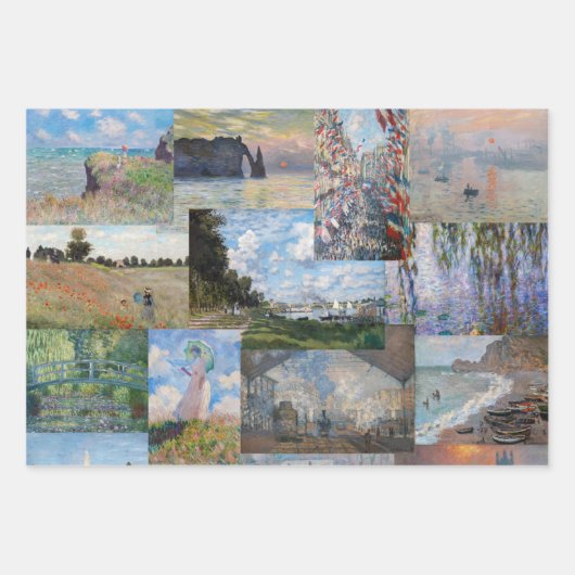 Claude Monet - Masterstuks Patchwork Inpakpapier Vel (Voorkant)