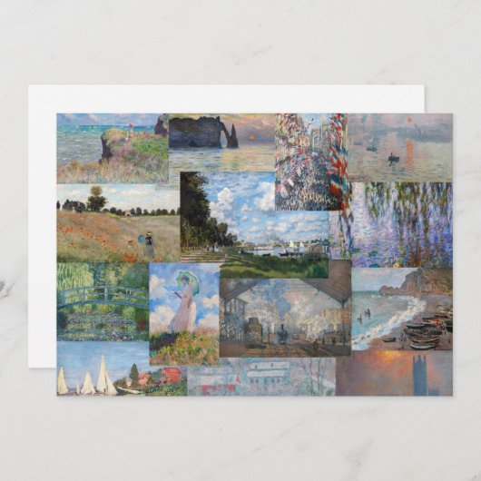 Claude Monet - Masterstuks Patchwork Kaart (Voorkant / Achterkant)