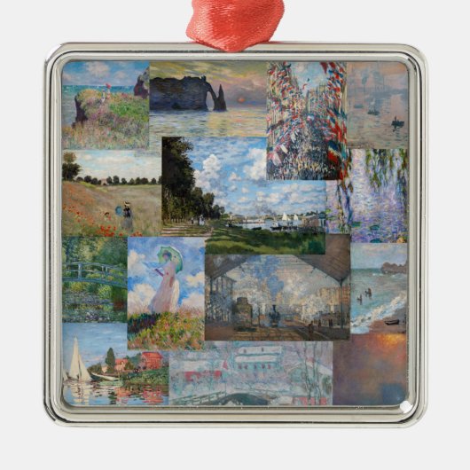 Claude Monet - Masterstuks Patchwork Metalen Ornament (Voorkant)