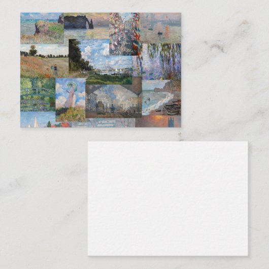 Claude Monet - Masterstuks Patchwork Notitiekaartje (Voorkant / Achterkant)