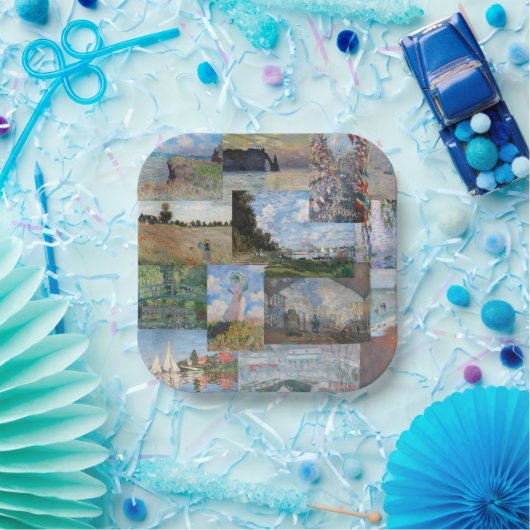 Claude Monet - Masterstuks Patchwork Papieren Bordje (Feest)