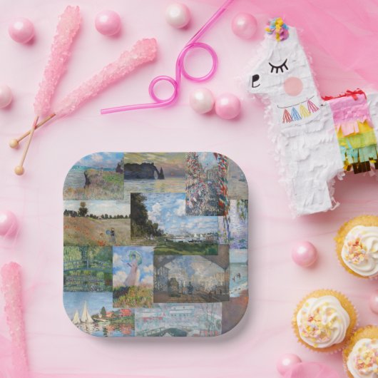 Claude Monet - Masterstuks Patchwork Papieren Bordje (Feest)
