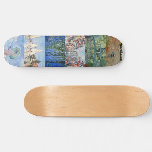 Claude Monet - Masterstuks Patchwork Persoonlijk Skateboard (Horizontaal)