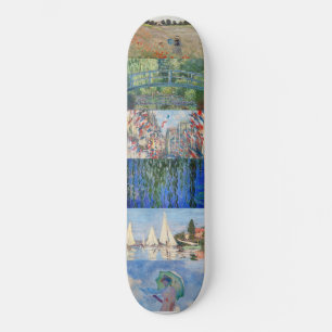 Claude Monet - Masterstuks Patchwork Persoonlijk Skateboard