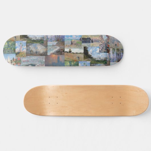 Claude Monet - Masterstuks Patchwork Persoonlijk Skateboard (Horizontaal)