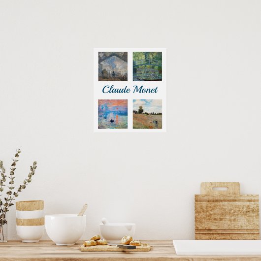 Claude Monet Masterstuks Patchwork Poster (Keuken)