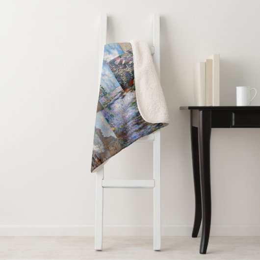 Claude Monet - Masterstuks Patchwork Sherpa Deken (In situ)