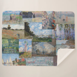 Claude Monet - Masterstuks Patchwork Sherpa Deken