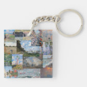 Claude Monet - Masterstuks Patchwork Sleutelhanger (Achterkant)