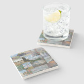 Claude Monet - Masterstuks Patchwork Stenen Onderzetter (Zijkant)