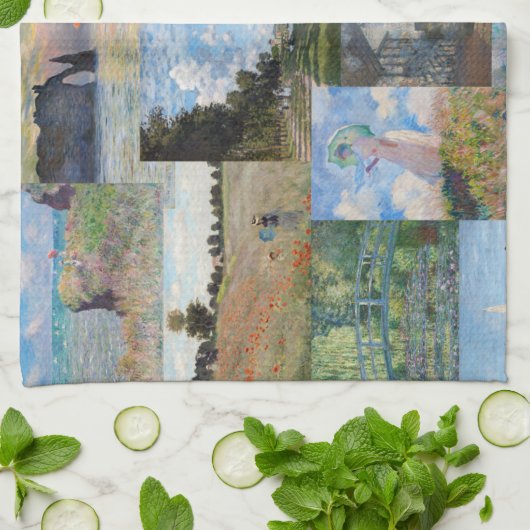 Claude Monet - Masterstuks Patchwork Theedoek (Gevouwen)