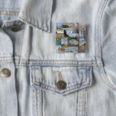 Claude Monet - Masterstuks Patchwork Vierkante Button 5,1 Cm (In situ)