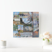 Claude Monet - Masterstuks Patchwork Vierkante Klok (Huis)