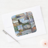 Claude Monet - Masterstuks Patchwork Vierkante Sticker (Envelop)
