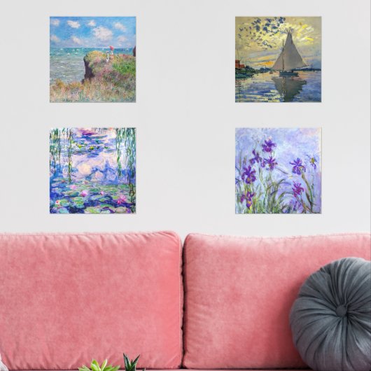 Claude Monet Masterstukselectie Wijn Charm Muurkunst Sets (Woonkamer)