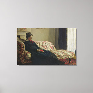 Claude Monet   Meditatie of Madame Monet Canvas Afdruk