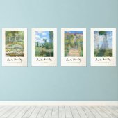 Claude Monet meesterwerken Muurkunst Sets (Houten vloer)