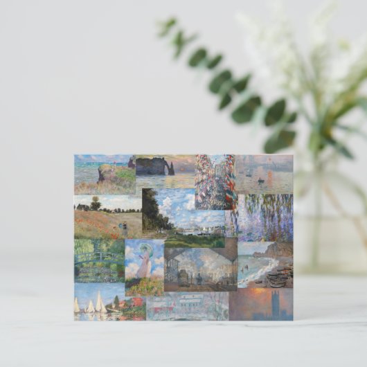Claude Monet - Meesterwerken Patchwork Briefkaart (Staand voorkant)