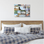 Claude Monet - Meesterwerken Patchwork Canvas Afdruk (Insitu (Slaapkamer))