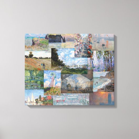 Claude Monet - Meesterwerken Patchwork Canvas Afdruk (Voorkant)