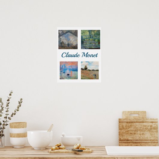 Claude Monet Meesterwerken Patchwork Poster (Keuken)