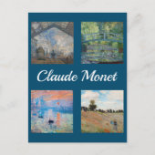 Claude Monet Meesterwerken Patchwork Postkaart (Voorkant)
