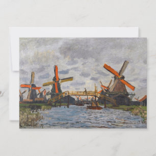 Claude Monet - Molens bij Zaandam Bedankkaart
