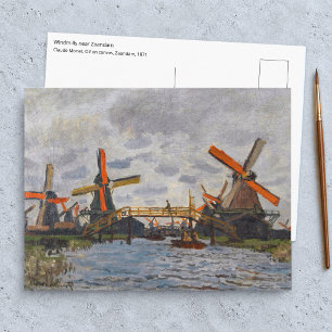 Claude Monet - Molens bij Zaandam Briefkaart