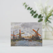 Claude Monet - Molens bij Zaandam Briefkaart (Staand voorkant)