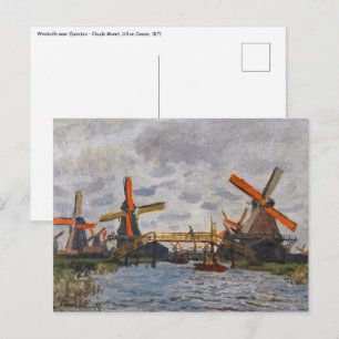 Claude Monet - Molens bij Zaandam Briefkaart