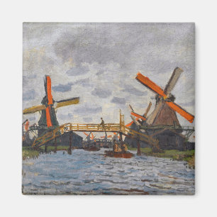 Claude Monet - Molens bij Zaandam Magneet