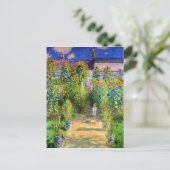 Claude Monet Monet's tuin in Vétheuil Briefkaart (Staand voorkant)