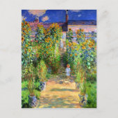 Claude Monet Monet's tuin in Vétheuil Briefkaart (Voorkant)
