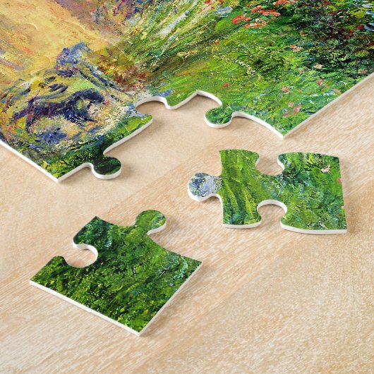 Claude Monet: Monet's tuin in Vétheuil Legpuzzel (Zijkant)