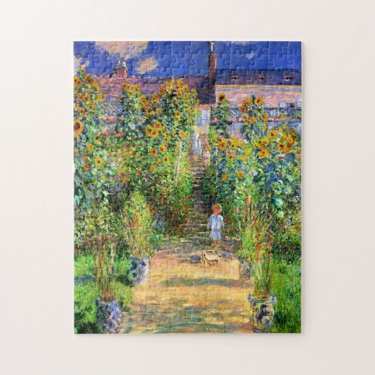 Claude Monet: Monet's tuin in Vétheuil Legpuzzel (Verticaal)