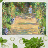 Claude Monet Monet's tuin in Vétheuil Theedoek (Gevouwen)