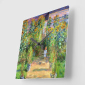 Claude Monet Monet's tuin in Vétheuil Vierkante Klok (Hoek)