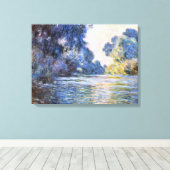 Claude Monet, Morning op de Seine bij Giverny Canvas Afdruk (Insitu (Houten vloer))