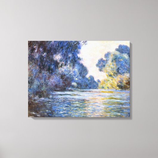 Claude Monet, Morning op de Seine bij Giverny Canvas Afdruk (Voorkant)