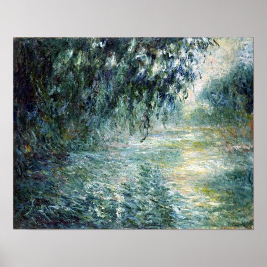 Claude Monet Morning over de Seine Poster (Voorkant)