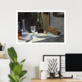 Claude Monet | Nog steeds leven met flessen Poster (Thuiskantoor)