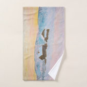 Claude Monet - Noorwegen Landscape, Blue Houses Bad Handdoek (Handdoek)