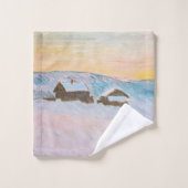 Claude Monet - Noorwegen Landscape, Blue Houses Bad Handdoek (Wasdoekje)