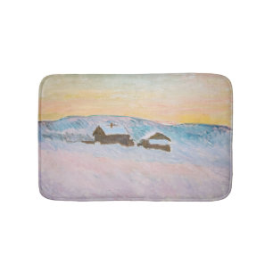 Claude Monet - Noorwegen Landscape, Blue Houses Badmat