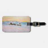 Claude Monet - Noorwegen Landscape, Blue Houses Bagagelabel (Voorkant horizontaal)