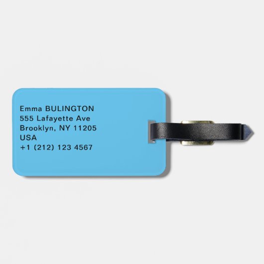 Claude Monet - Noorwegen Landscape, Blue Houses Bagagelabel (Achterkant horizontaal)