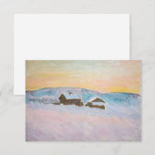 Claude Monet - Noorwegen Landscape, Blue Houses Bedankkaart (Voorkant / Achterkant)