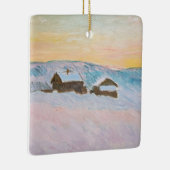 Claude Monet - Noorwegen Landscape, Blue Houses Keramisch Ornament (Rechts)