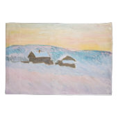 Claude Monet - Noorwegen Landscape, Blue Houses Kussensloop (Achterkant)