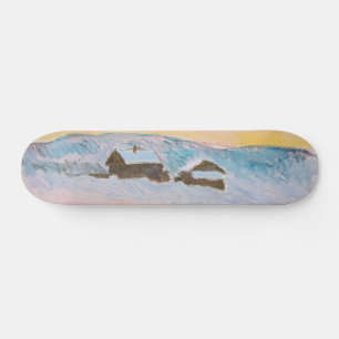 Claude Monet - Noorwegen Landscape, Blue Houses Persoonlijk Skateboard